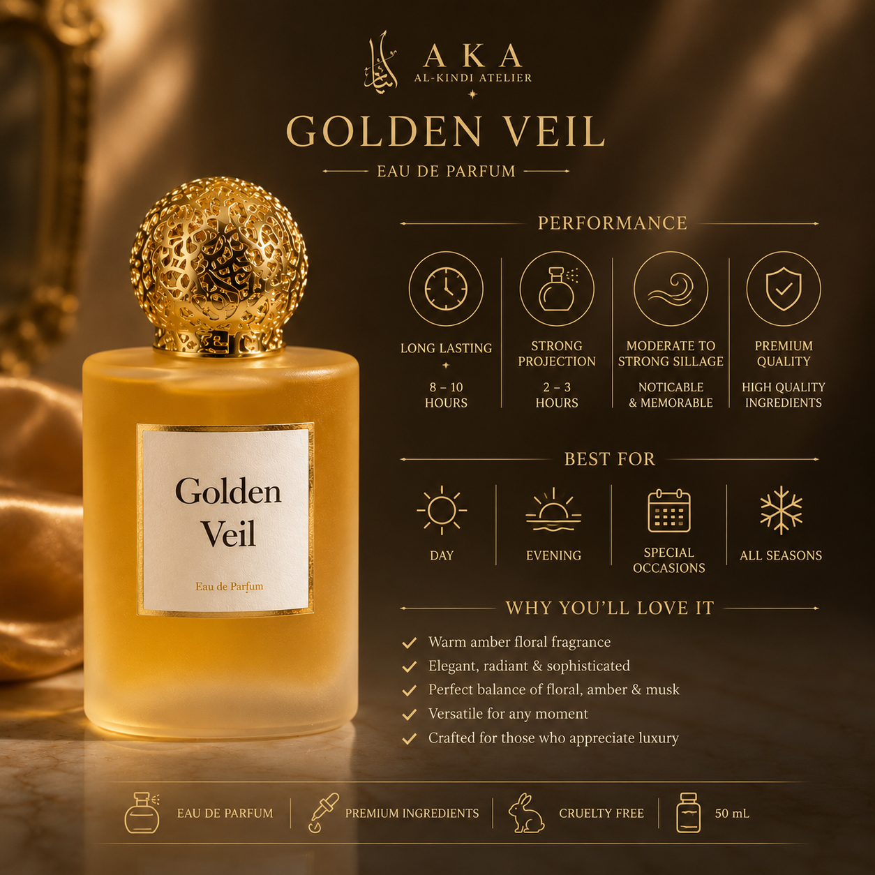 Golden Veil | Eau de Parfum | 50 mL